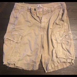 American Eagle Casual Cargo Khaki Shorts